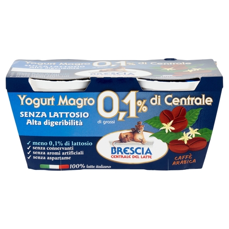 Yogurt al Caffè 1% Grassi Senza Lattosio, 2x125 g